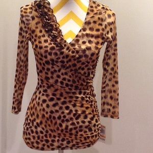 NWT beautiful and sexy leopard top